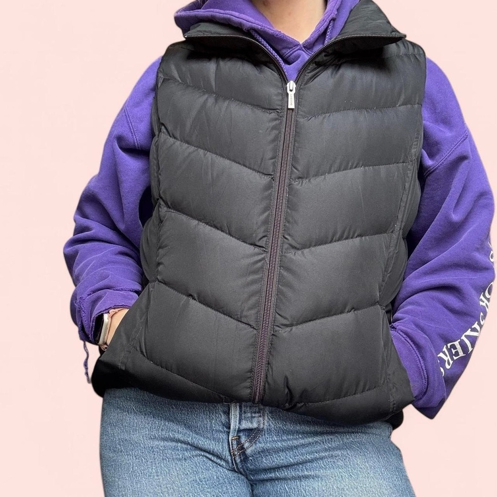 Lands' End Gray Puffer Vest